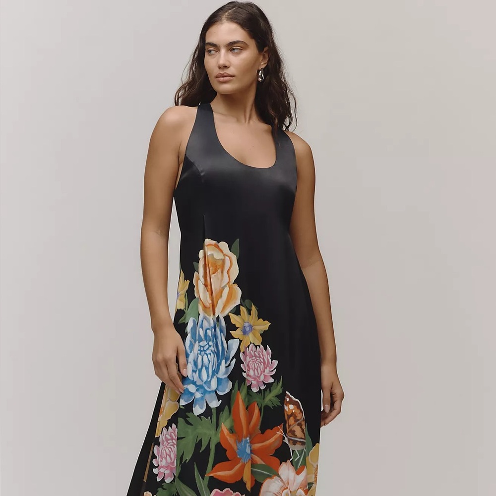 Anthropologie Sleeveless Linen Blend Maxi Dress - Picture 6 of 6